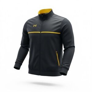 Under Armour Full Zip Black w Yellow Accents Protect This House Jacket Size LG